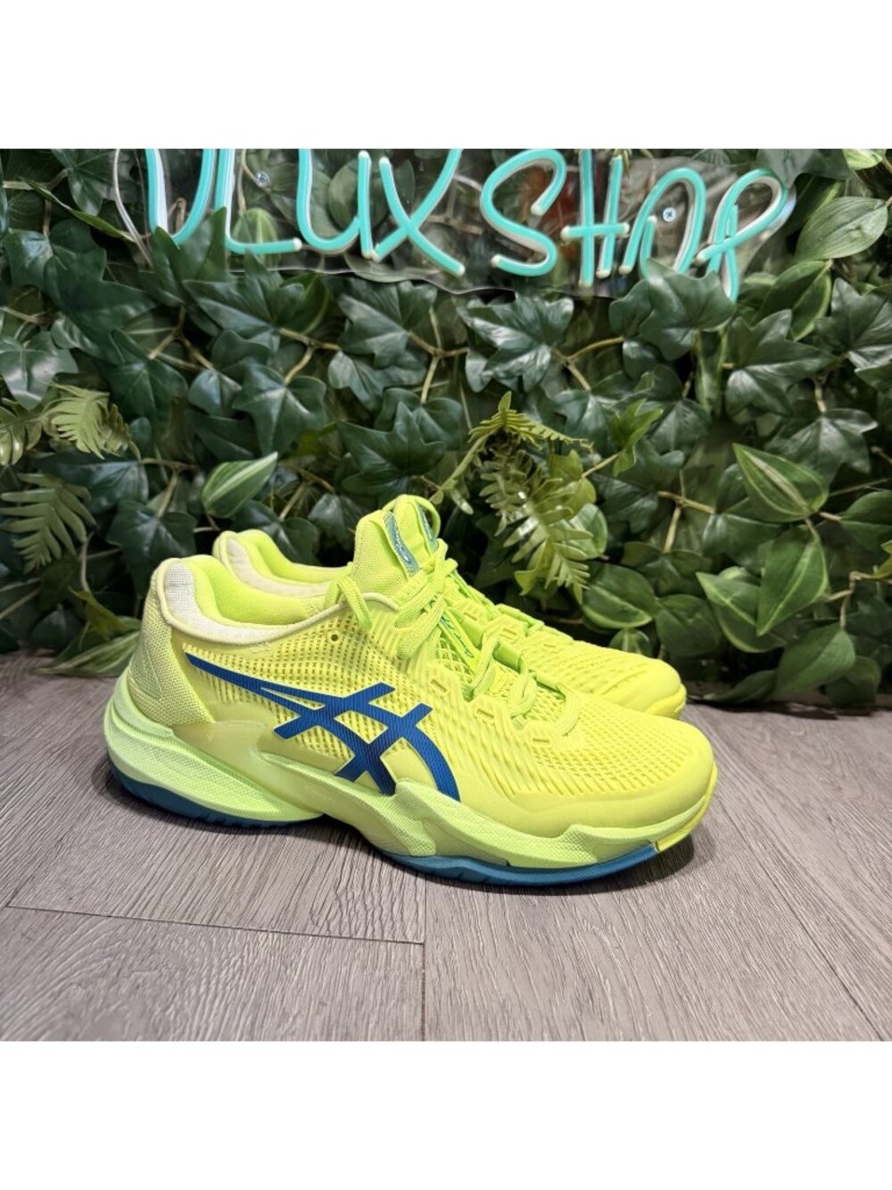 Asics Court FF 3 Women's Tennis Shoes Size 9 Hazard Green Blue 1042A220-300